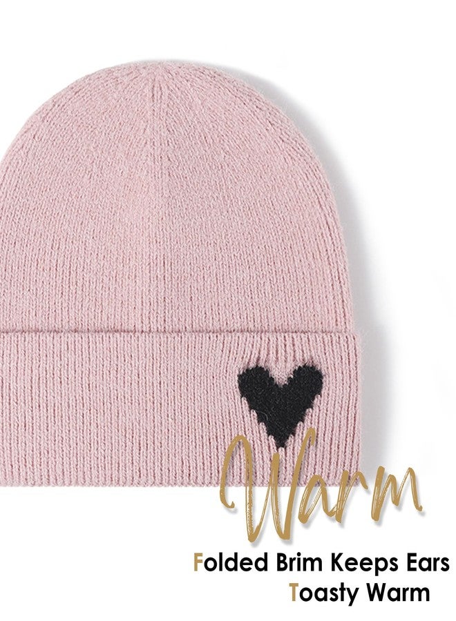 Gossifan Warm Winter Hats for Women Knit Beanie Hat Skull Cap Beanies Hats-Pink - Image 3